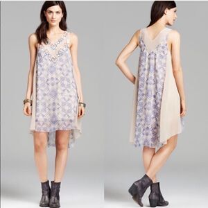 NEW Free People Ancient Mystery Dress Tea Combo Sleeveless Beaded Shift sz S